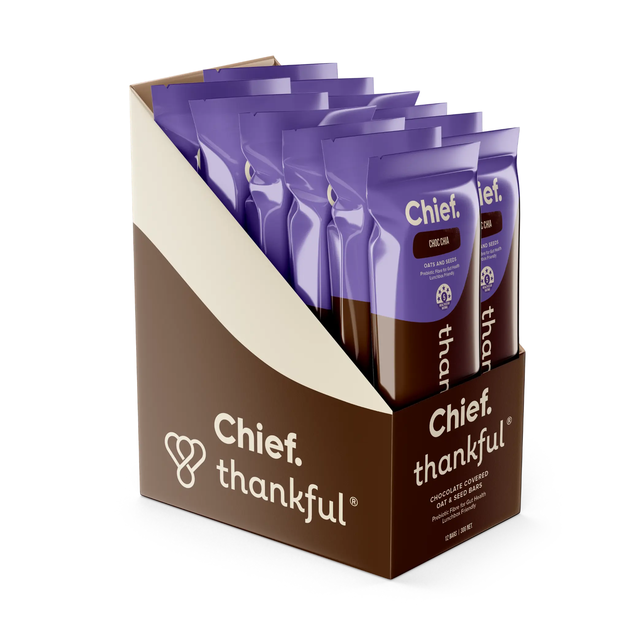Thankful Bar - Choc Chia (12 bars) Thankful Bar Chief Nutrition   