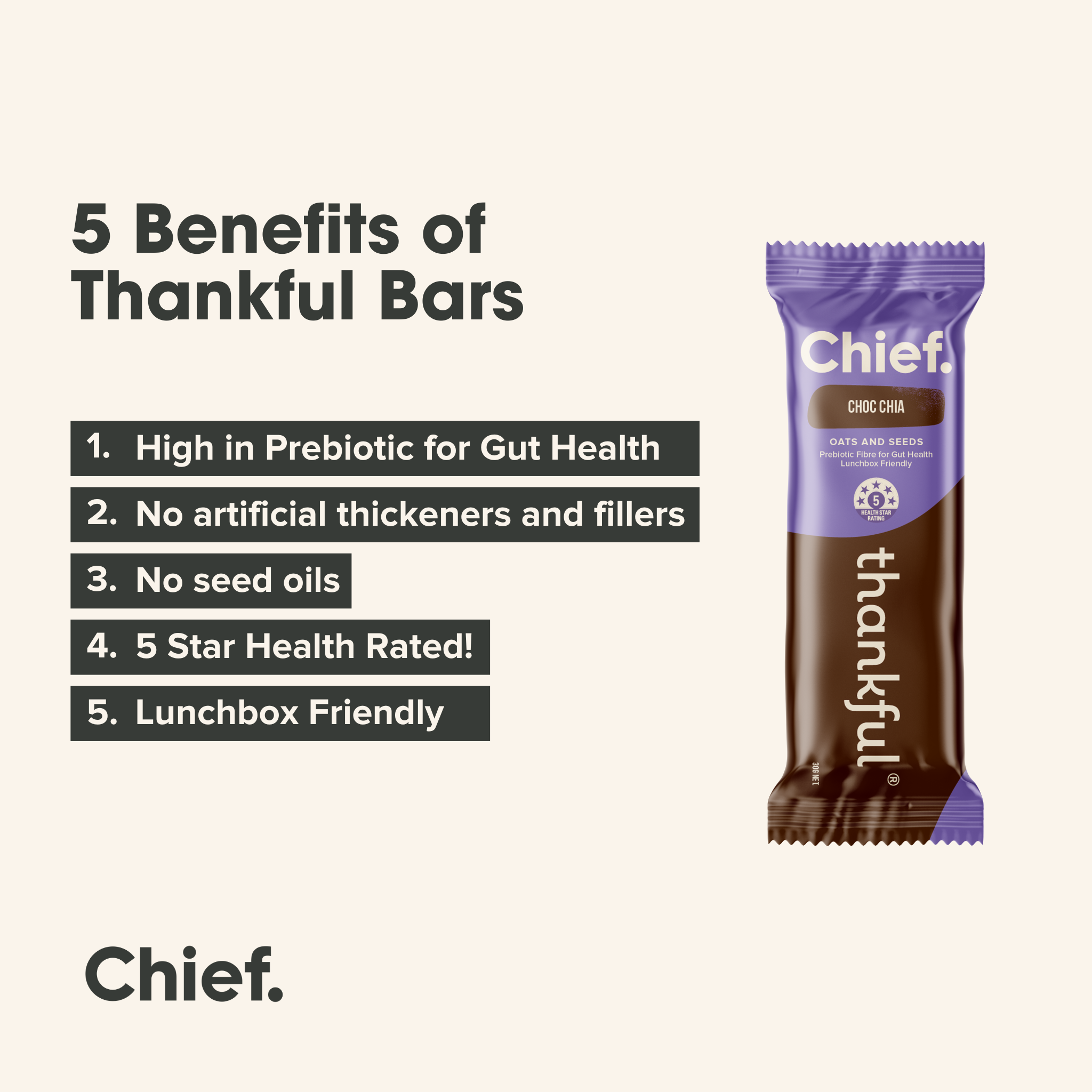 Thankful Bars - Choc Chia