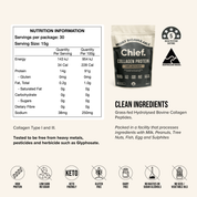 Grass-fed Collagen Protein Powder - Unflavoured (Batch Tested)