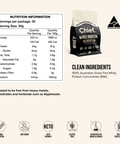 Grass-fed Whey Protein Powder - Unflavoured (30 serves) Chief Nutrition