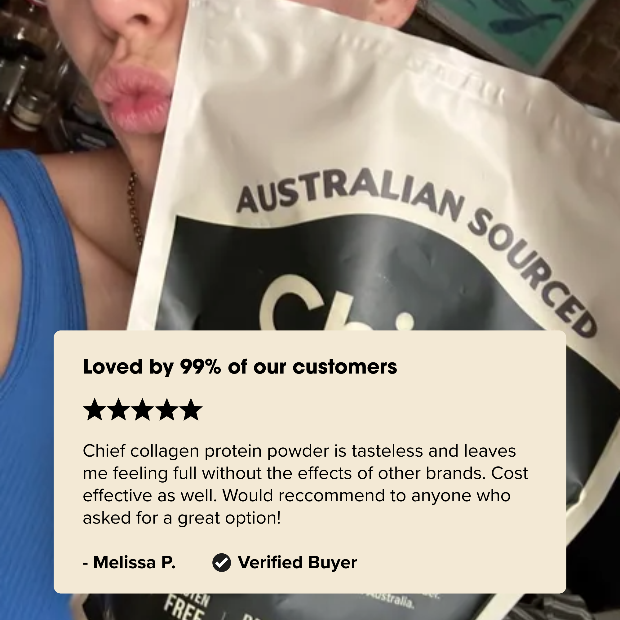 Grass-fed Collagen Protein Powder - Unflavoured (30 serves) Chief Nutrition