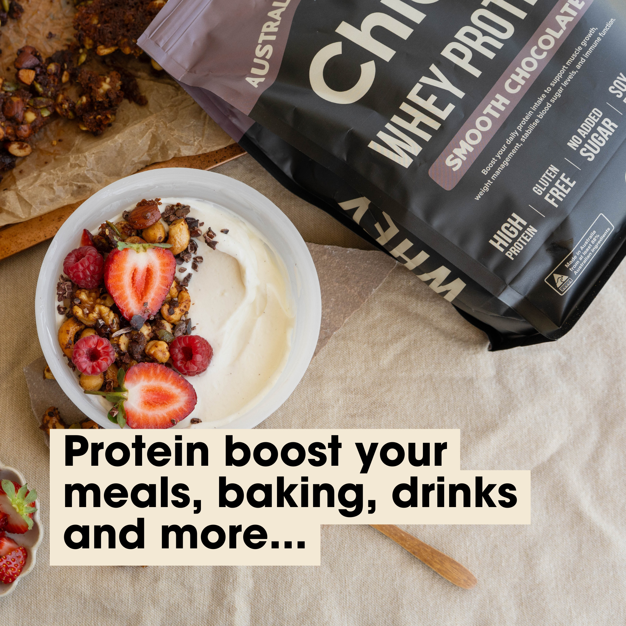 Grass-fed Whey Protein Powder - Smooth Chocolate