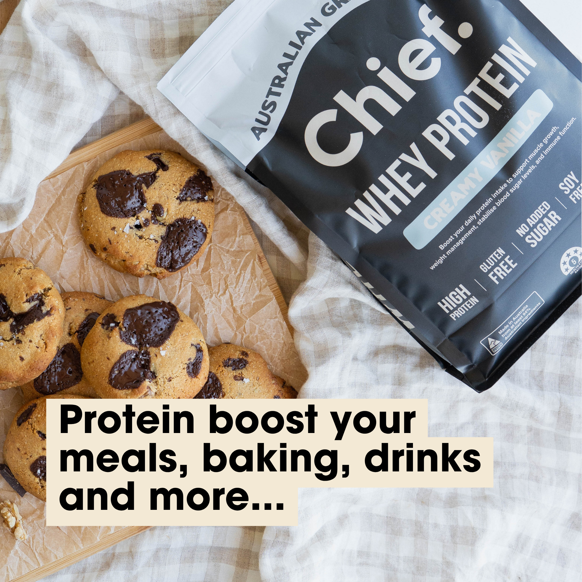 Grass-fed Whey Protein Powder - Creamy Vanilla