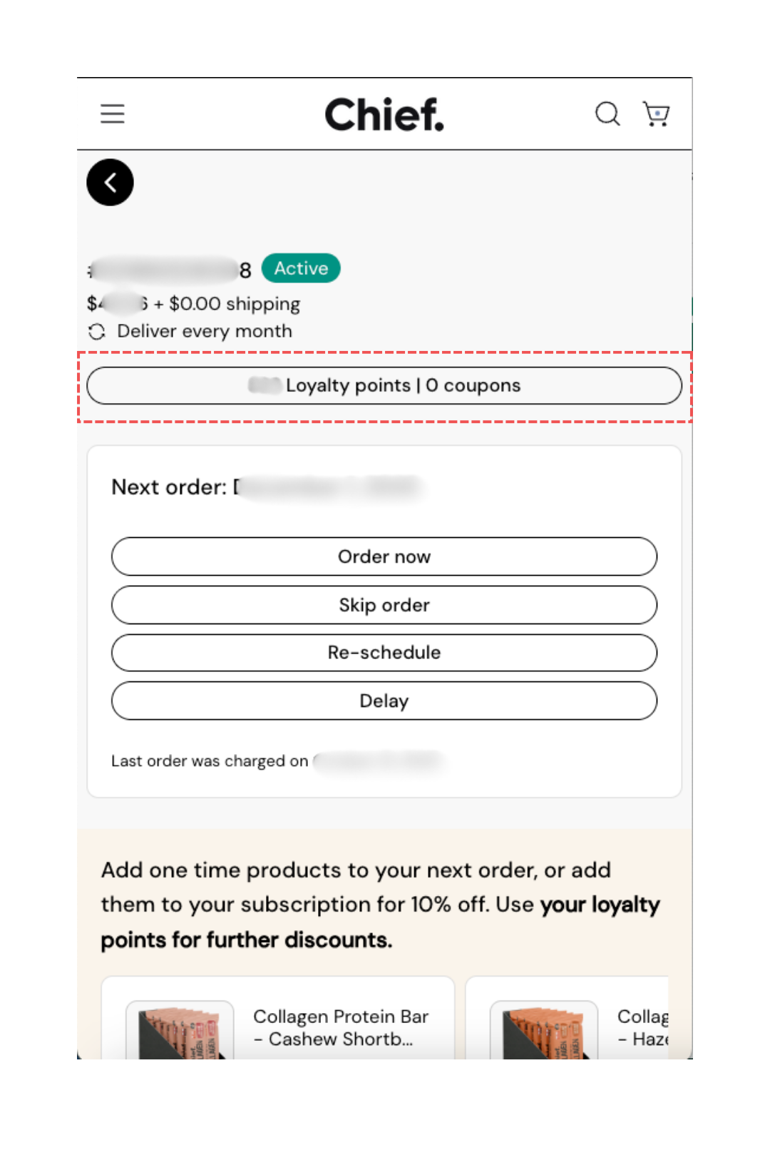 Option 1: Apply points to your existing subscription