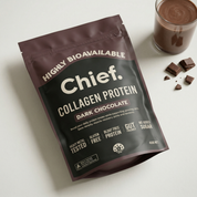 Chief Dark Chocolate Collagen Protein Powder about by Justin Babet