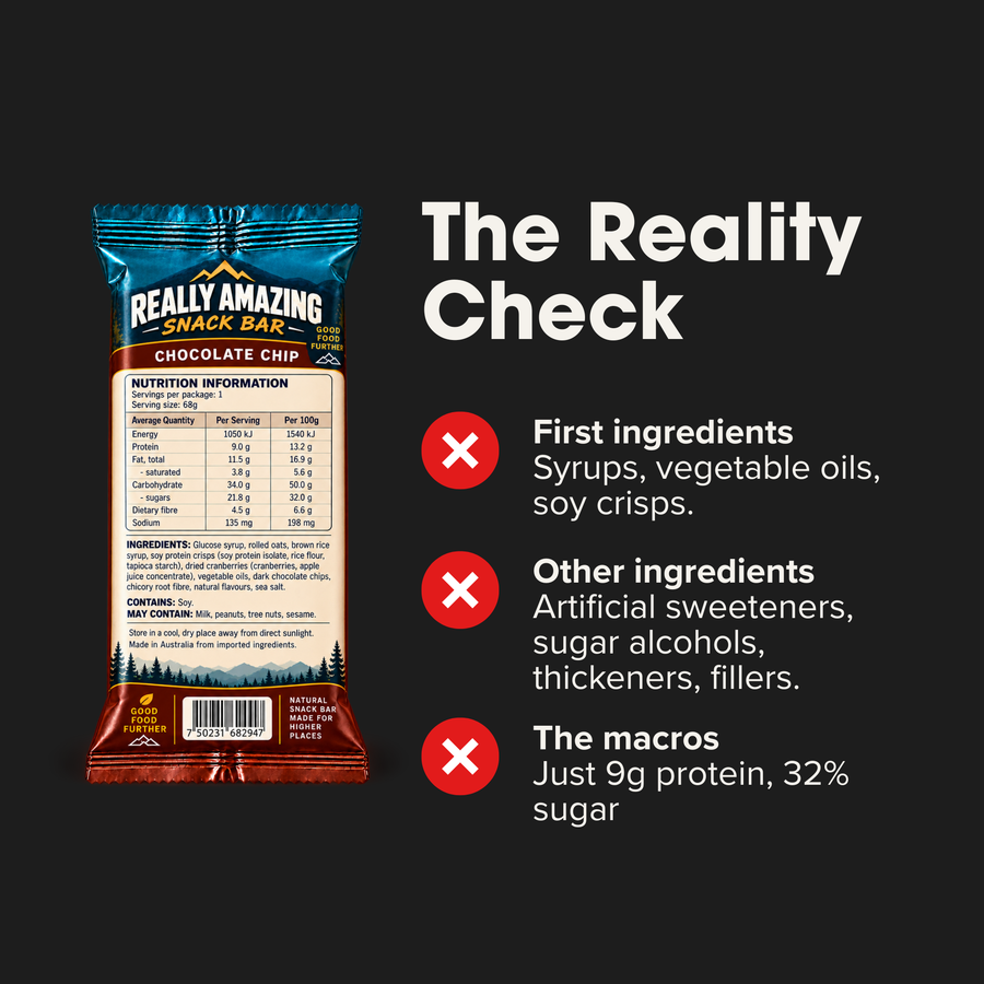 Back of example snack bar