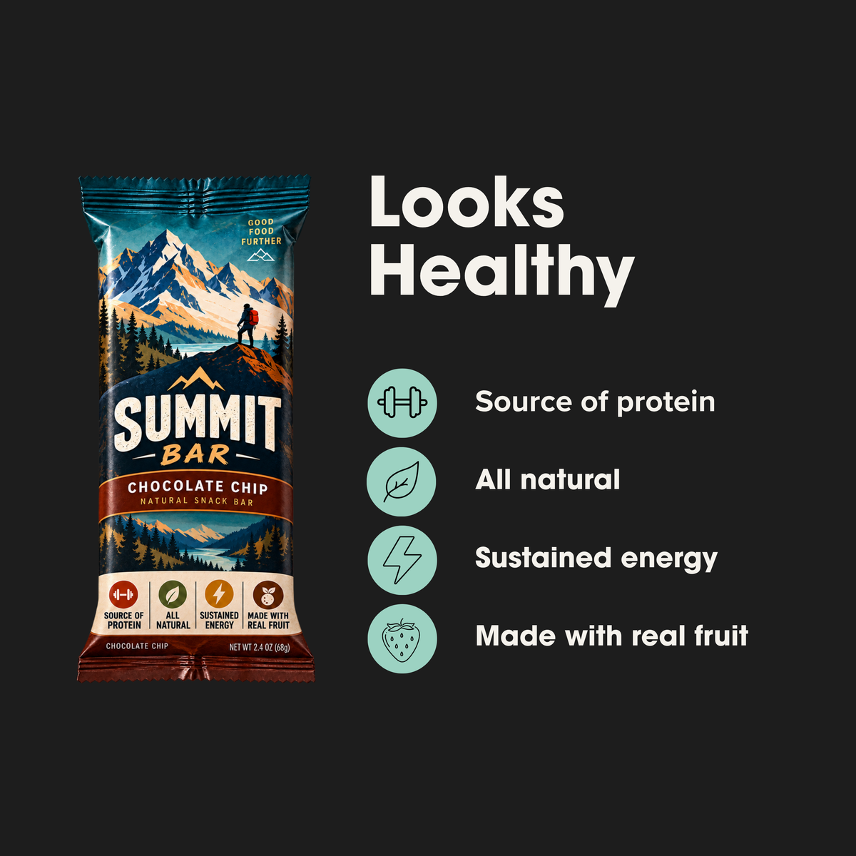 Front of a food package
