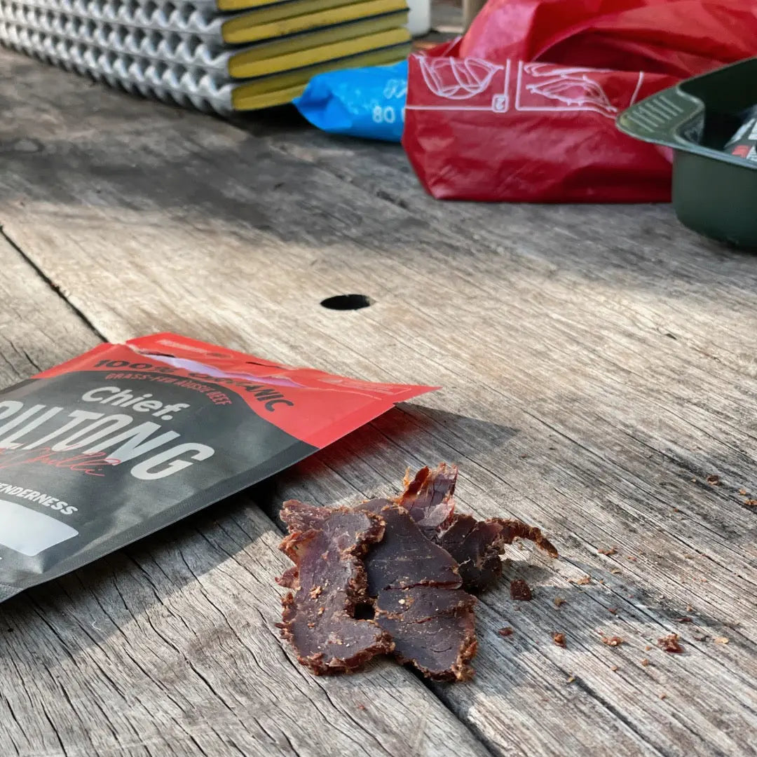 Organic Biltong - Cayenne Chilli (12 x 30g bags) Biltong Chief Nutrition