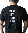 Meat. Lift. Sleep. Repeat. T-Shirt Merchandise Chief Nutrition   